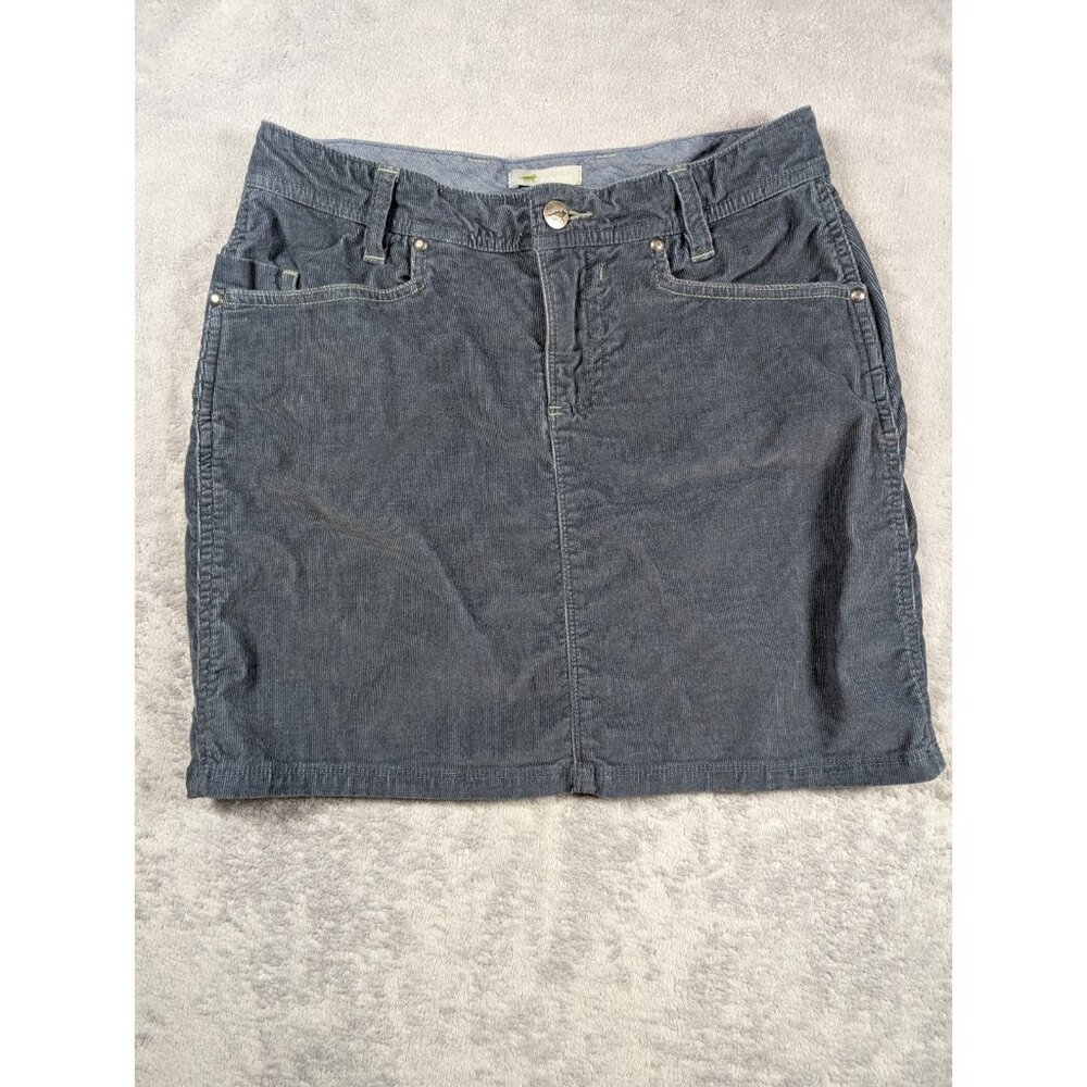 Horny Toad Corduroy Mini Skirt Womens Size 2 Blue Casual Outdoor Travel Comfy
